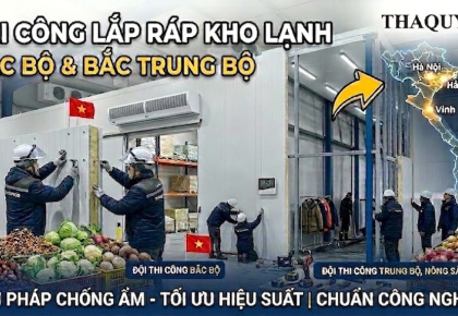 Dịch vụ thi công lắp đặt kho lạnh tại các tỉnh miền Bắc và Bắc Trung Bộ